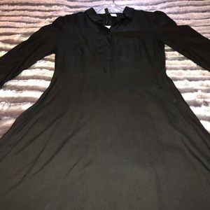 H&M - Black Button Down Flare Dress